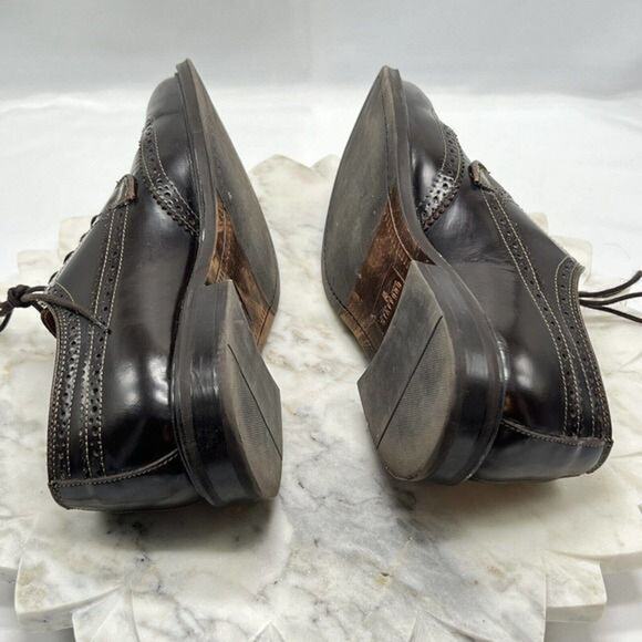 Stafford Executive Sz 9.5M Oxford Burgundy Leather Wingtip Brogue Lace Shoes main image 13
